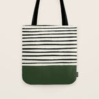 Forest Green x Stripes Tote Bag Gallery Image 1