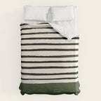 Forest Green x Stripes Duvet Cover Gallery Image 6