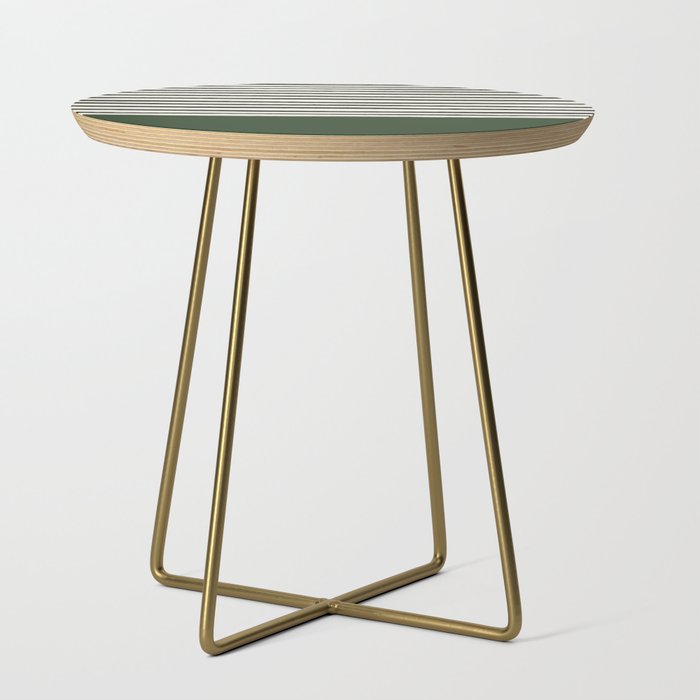 Forest Green x Stripes Side Table Gallery Image 1