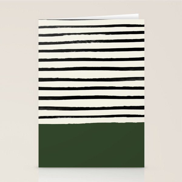 Forest Green x Stripes Stationery Card Gallery Image 2