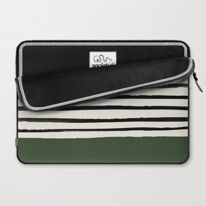 Forest Green x Stripes Laptop Sleeve Gallery Image 2