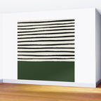 Forest Green x Stripes Wall Mural Gallery Image 2
