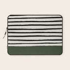 Forest Green x Stripes Laptop Sleeve Gallery Image 1