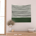 Forest Green x Stripes Wall Tapestry Gallery Image 2