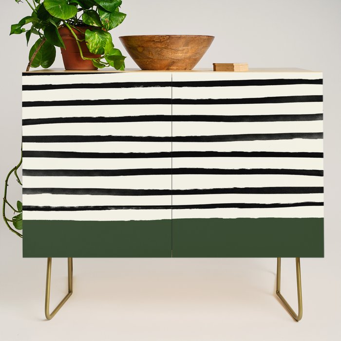 Forest Green x Stripes Credenza Gallery Image 1