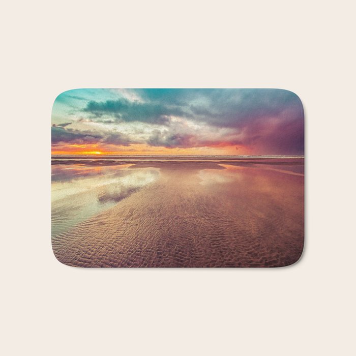 Beach Love Ocean Sunset Bath Mat Gallery Image 1