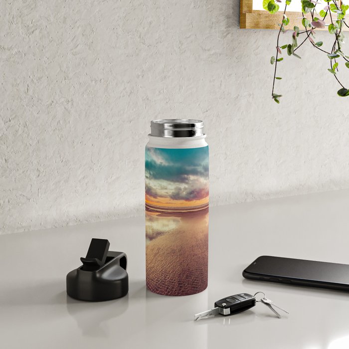 Beach Love Ocean Sunset Water Bottle Gallery Image 4