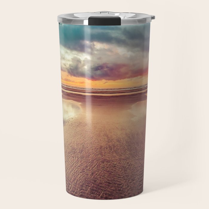 Beach Love Ocean Sunset Travel Mug Gallery Image 1