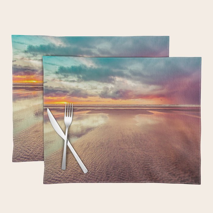 Beach Love Ocean Sunset Placemat Gallery Image 1