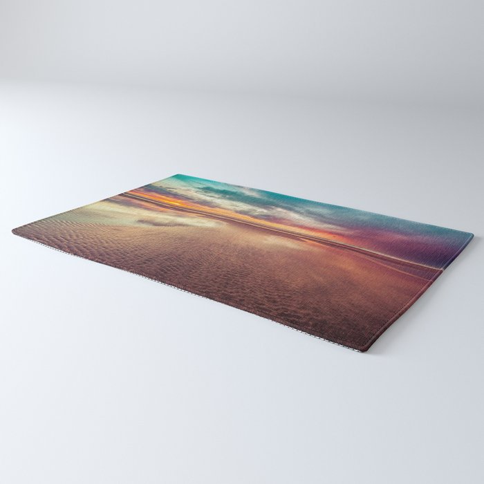 Beach Love Ocean Sunset Rug Gallery Image 3