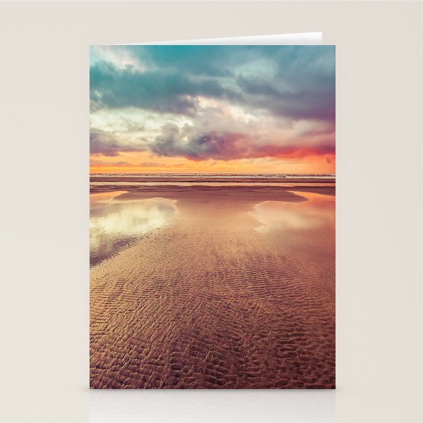Beach Love Ocean Sunset Stationery Card Gallery Image 1