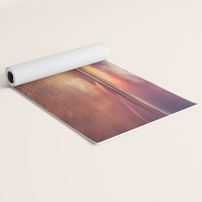 Beach Love Ocean Sunset Yoga Mat Gallery Image 2