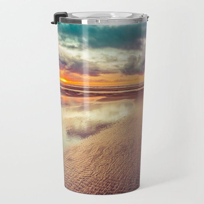 Beach Love Ocean Sunset Travel Mug Gallery Image 3