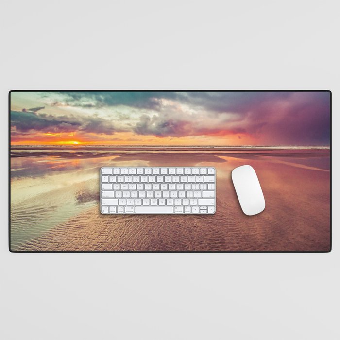 Beach Love Ocean Sunset Desk Mat Gallery Image 1