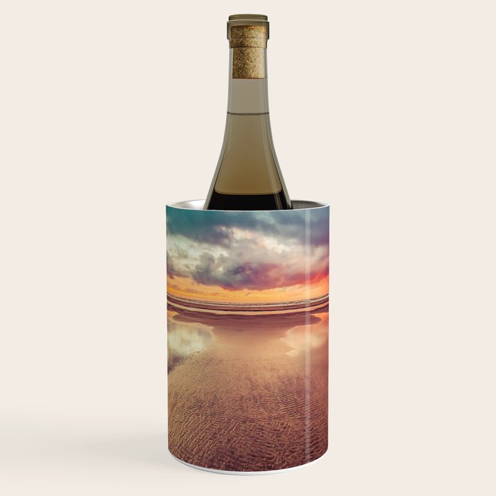 Beach Love Ocean Sunset Wine Chiller Gallery Image 1