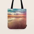 Beach Love Ocean Sunset Tote Bag Gallery Image 1