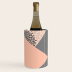 Modern, Floral Prints, with Block Color, Coral and Gray Wine Chiller Gallery Image 3