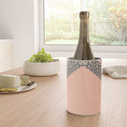 Modern, Floral Prints, with Block Color, Coral and Gray Wine Chiller Gallery Image 4