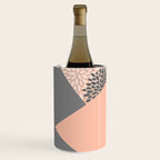Modern, Floral Prints, with Block Color, Coral and Gray Wine Chiller Gallery Image 2
