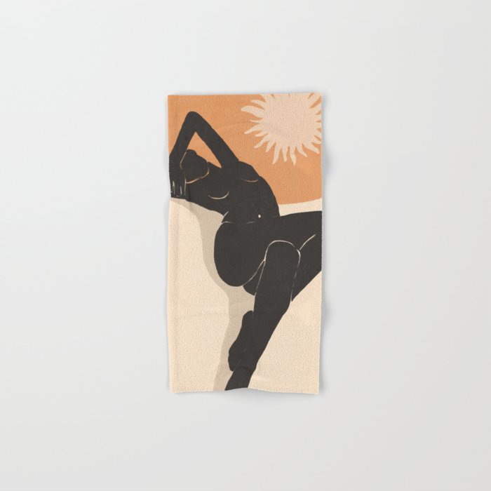 Minimal Abstract Art Nude Woman 4 Bath Towel Gallery Image 1