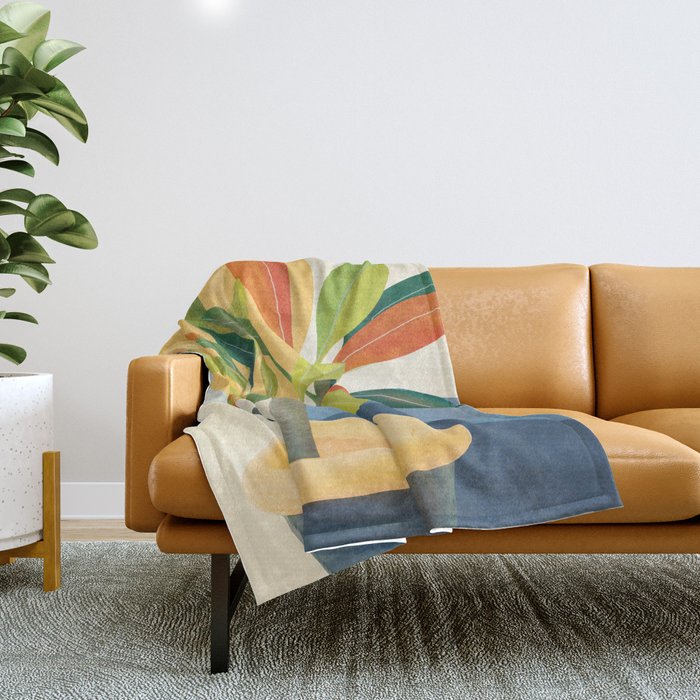Colorful Branching Out 36 Throw Blanket Gallery Image 1