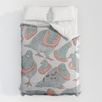 Pigeon Bread Necklaces Duvet Cover Gallery Image 6
