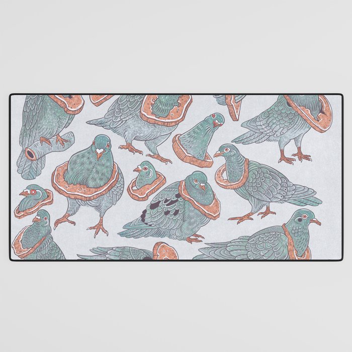 Pigeon Bread Necklaces Desk Mat Gallery Image 3