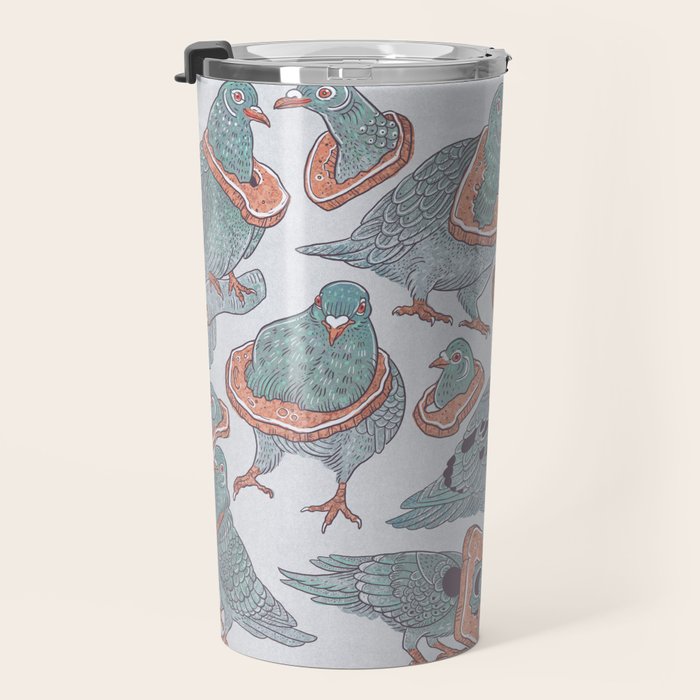 Pigeon Bread Necklaces Travel Mug Gallery Image 3