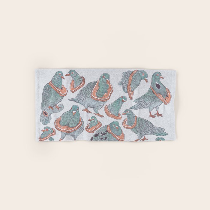 Pigeon Bread Necklaces Bath Towel Gallery Image 1