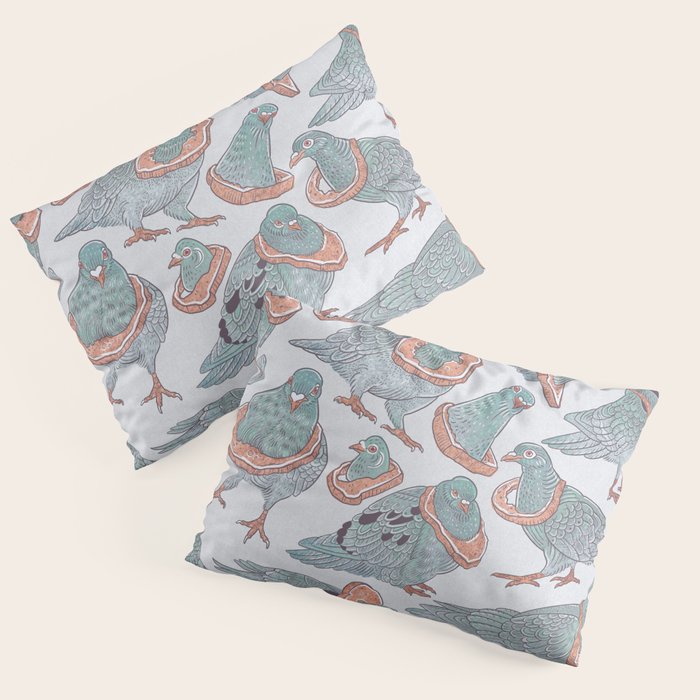 Pigeon Bread Necklaces Pillow Sham Gallery Image 3