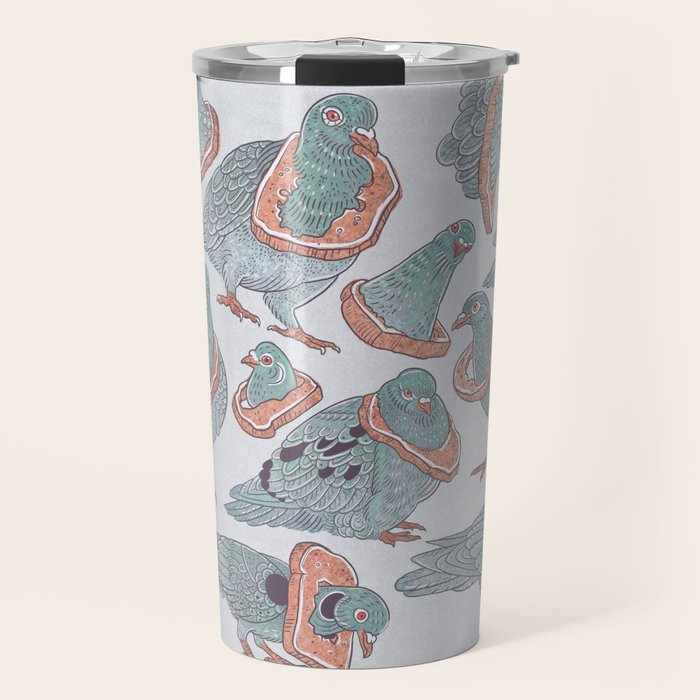 Pigeon Bread Necklaces Travel Mug Gallery Image 1