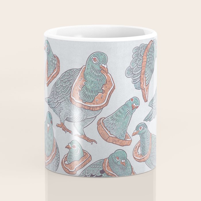 Pigeon Bread Necklaces Coffee Mug Gallery Image 4