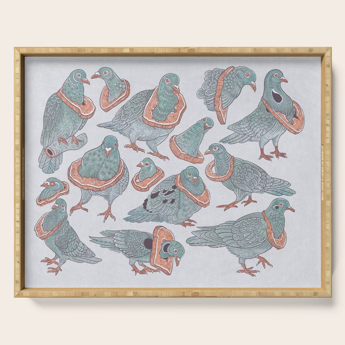 Pigeon Bread Necklaces Serving Tray Gallery Image 1