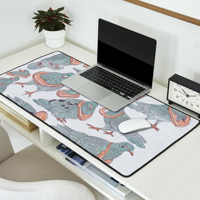 Pigeon Bread Necklaces Desk Mat Gallery Image 2