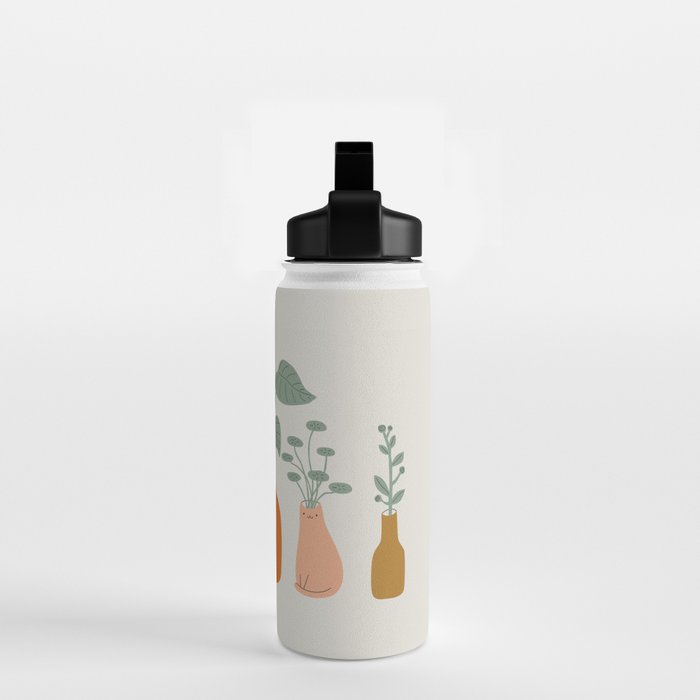 Cat and Plant 9 Water Bottle Gallery Image 2