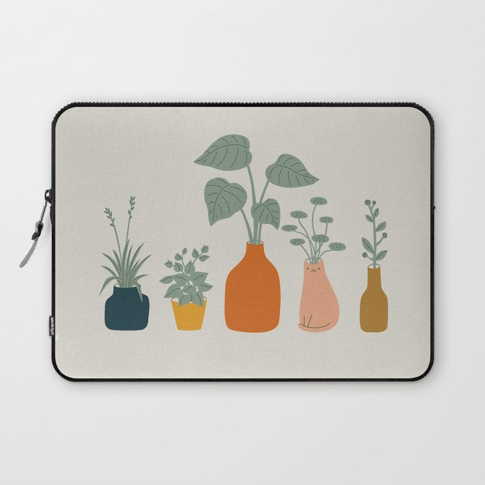 Cat and Plant 9 Laptop Sleeve Gallery Image 1