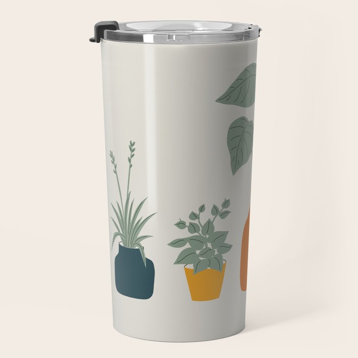 Cat and Plant 9 Travel Mug Gallery Image 3