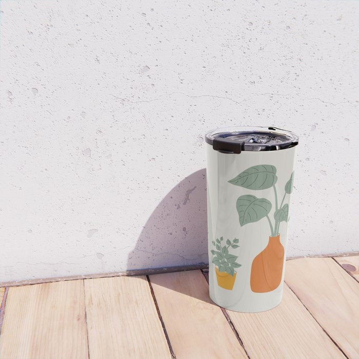 Cat and Plant 9 Travel Mug Gallery Image 4