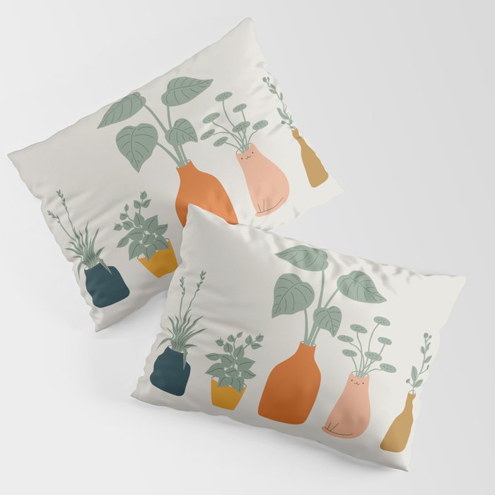 Cat and Plant 9 Pillow Sham Gallery Image 3