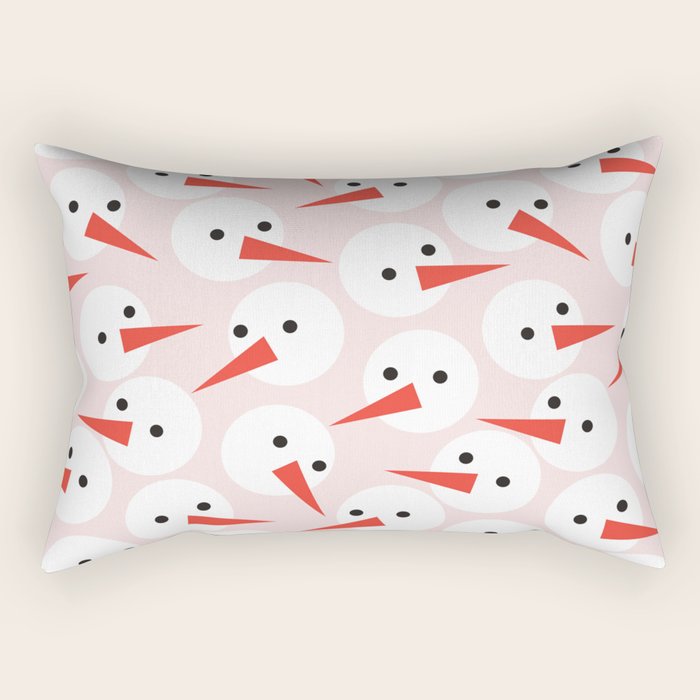 Snowman pattern Rectangular Pillow Gallery Image 1