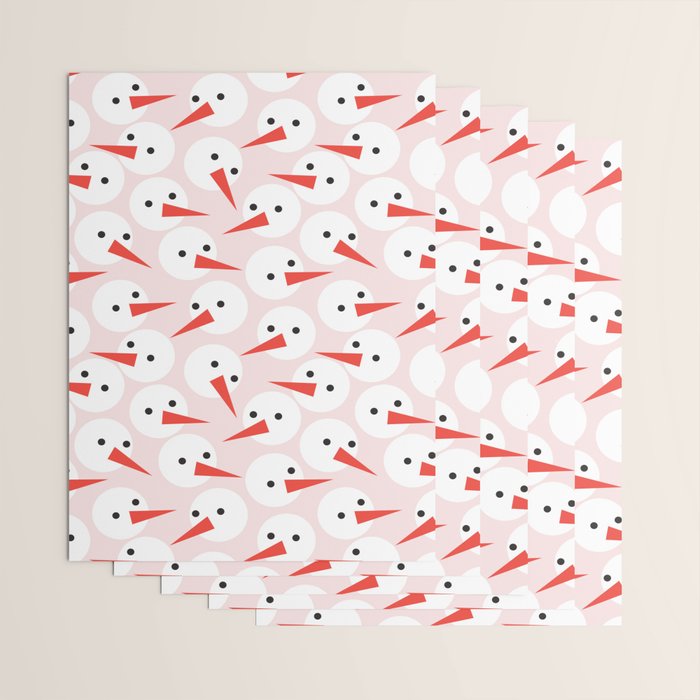 Snowman pattern Wrapping Paper Gallery Image 3