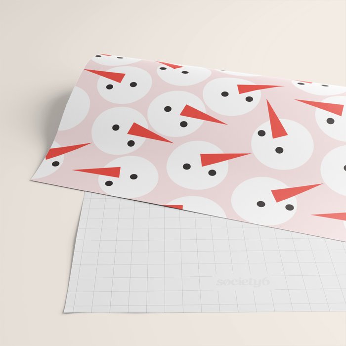Snowman pattern Wrapping Paper Gallery Image 2