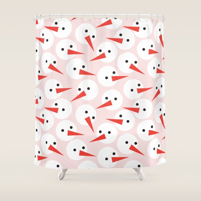 Snowman pattern Shower Curtain Gallery Image 1