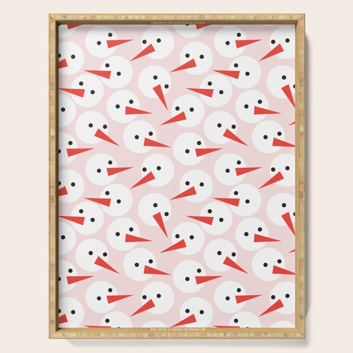 Snowman pattern Serving Tray Gallery Image 1