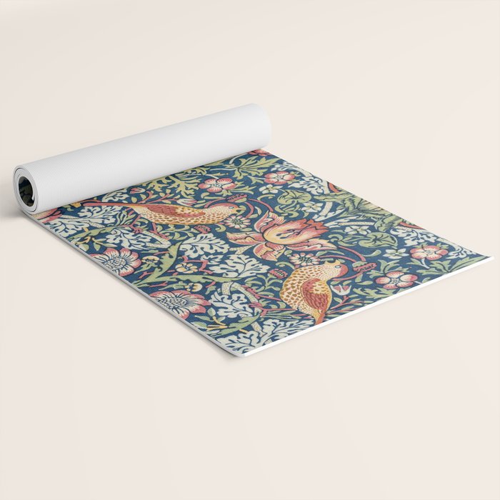 Strawberry Thief by William Morris  Yoga Mat Gallery Image 2