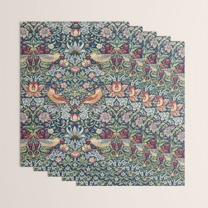 Strawberry Thief by William Morris  Wrapping Paper Gallery Image 3
