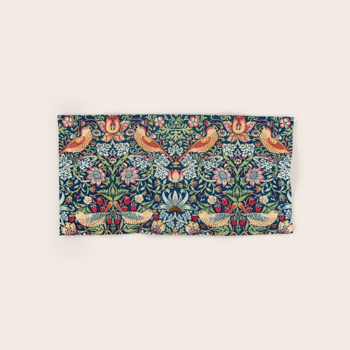 Strawberry Thief by William Morris  Bath Towel Gallery Image 1