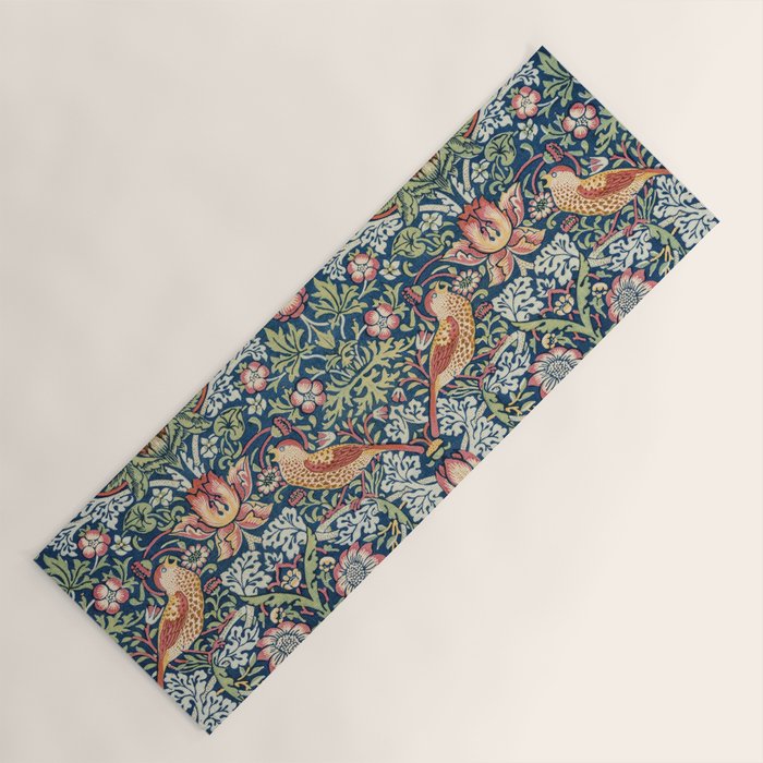 Strawberry Thief by William Morris  Yoga Mat Gallery Image 1