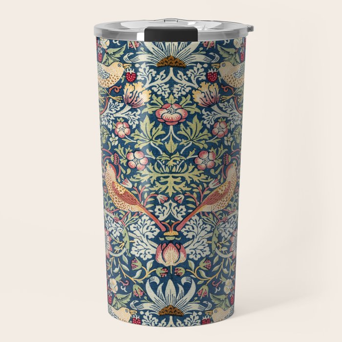 Strawberry Thief by William Morris  Travel Mug Gallery Image 1