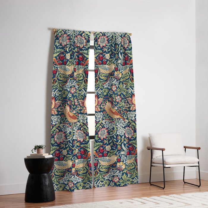 Strawberry Thief by William Morris  Window Curtain